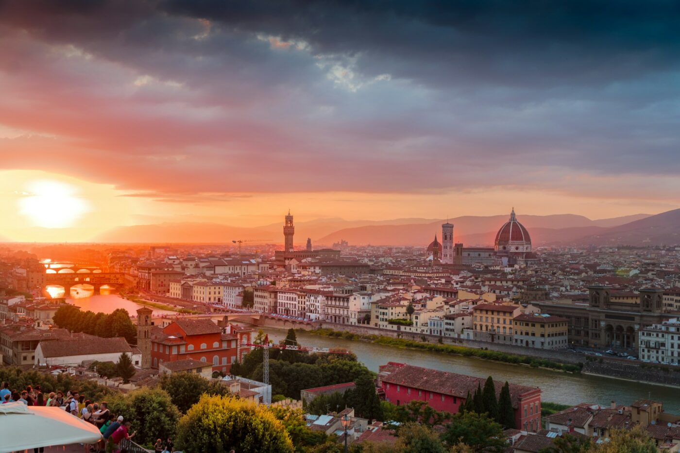 Golden hour in Florence, Italy