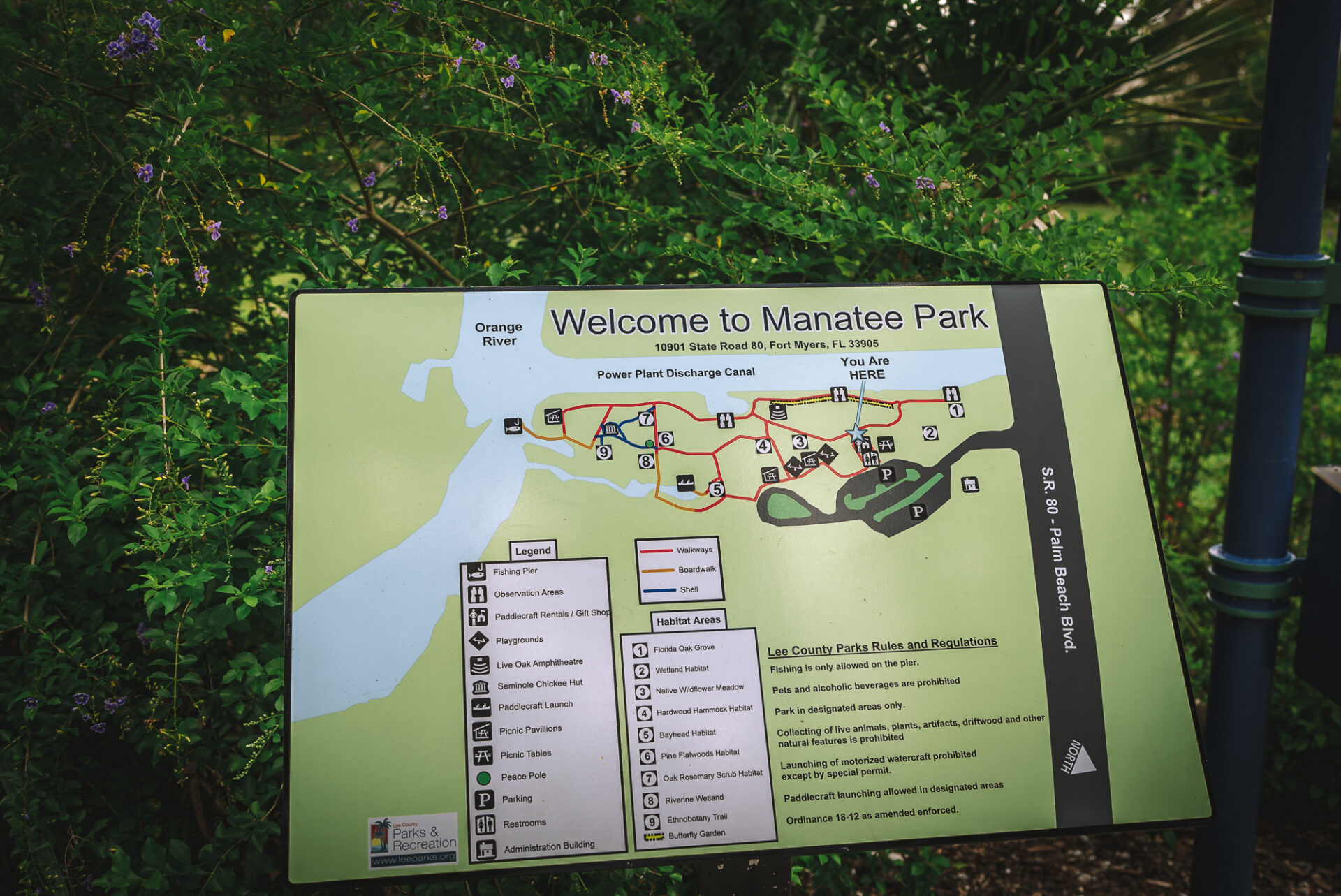 Manatee Park map
