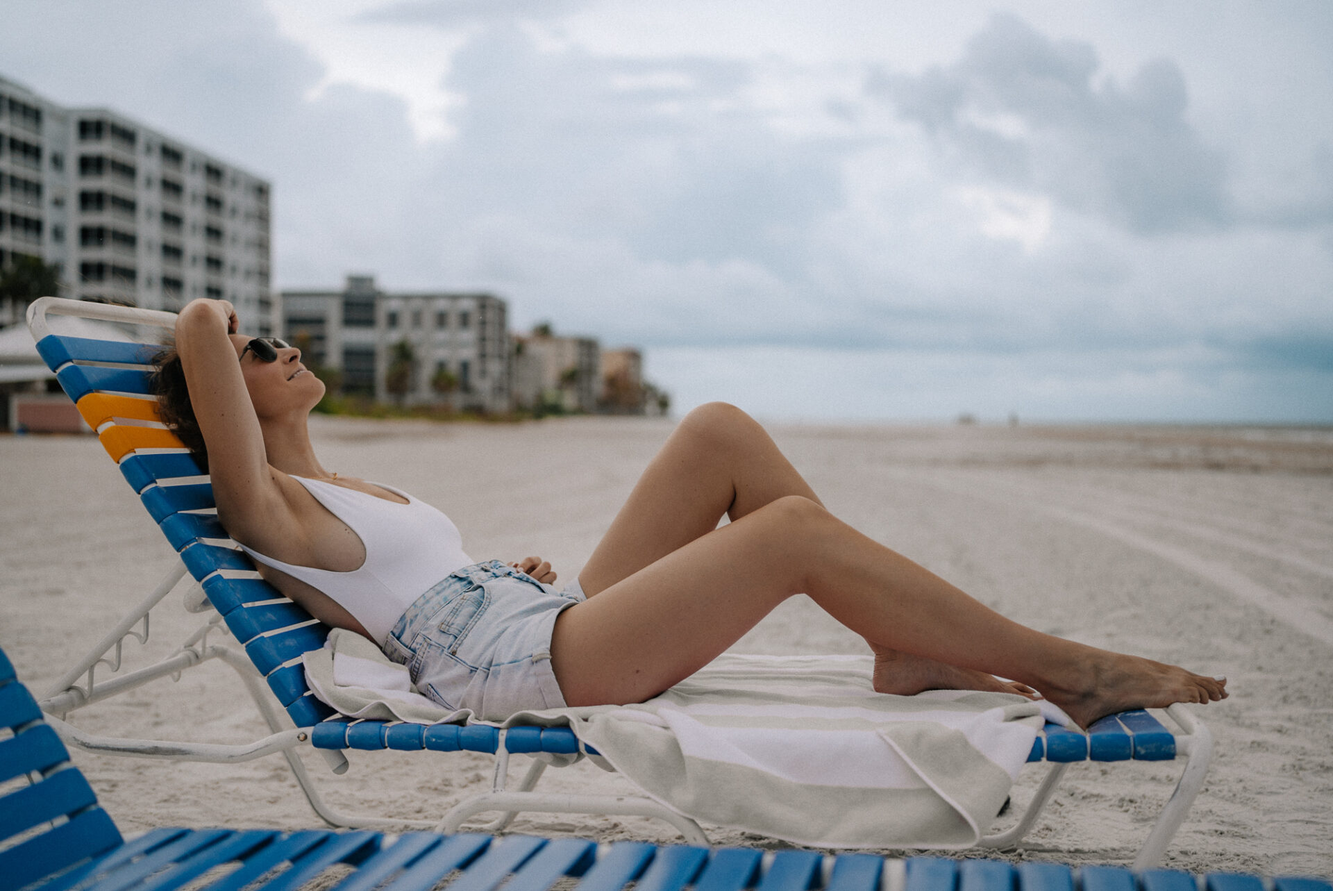 Enjoying an afternoon on Fort Myers Beach in front of Pink Shell Beach Resort