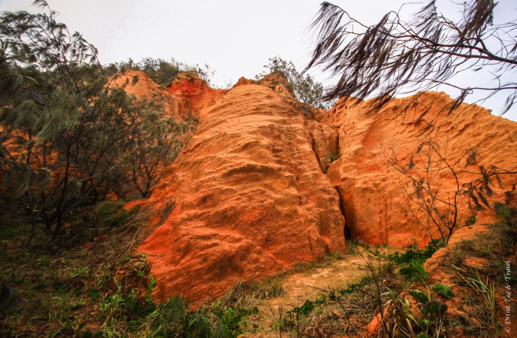 Coloured sands on Fraser Island