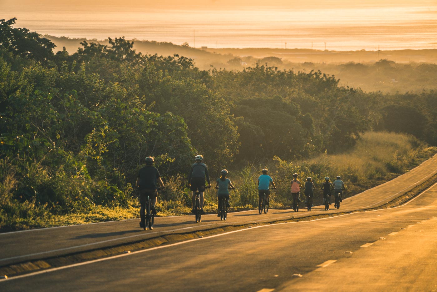 Sunset bike ride on San Cristobal Island, Galapagos