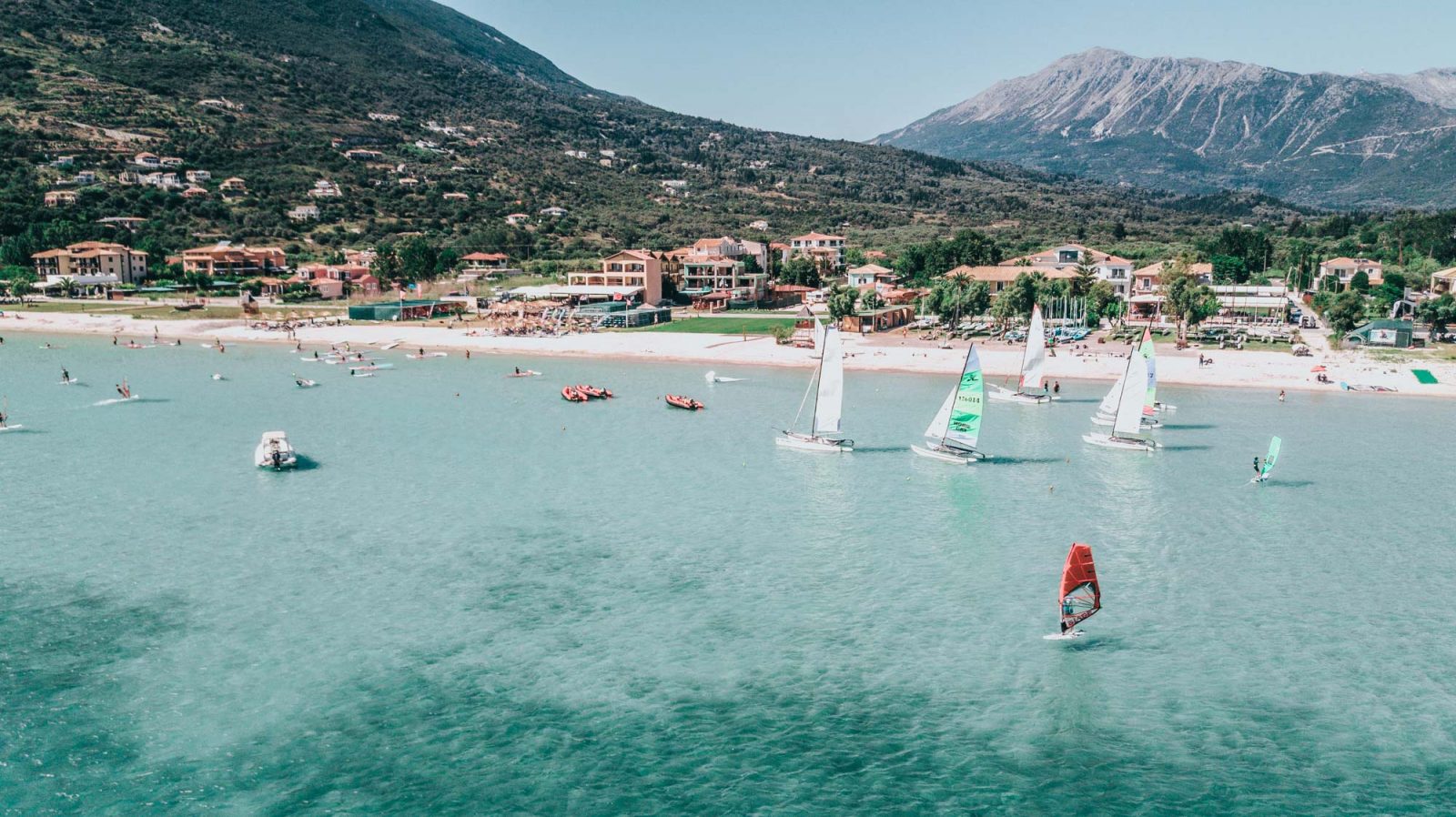 Vassiliki Beach is one of the best beaches in Lefkada for windsurfing