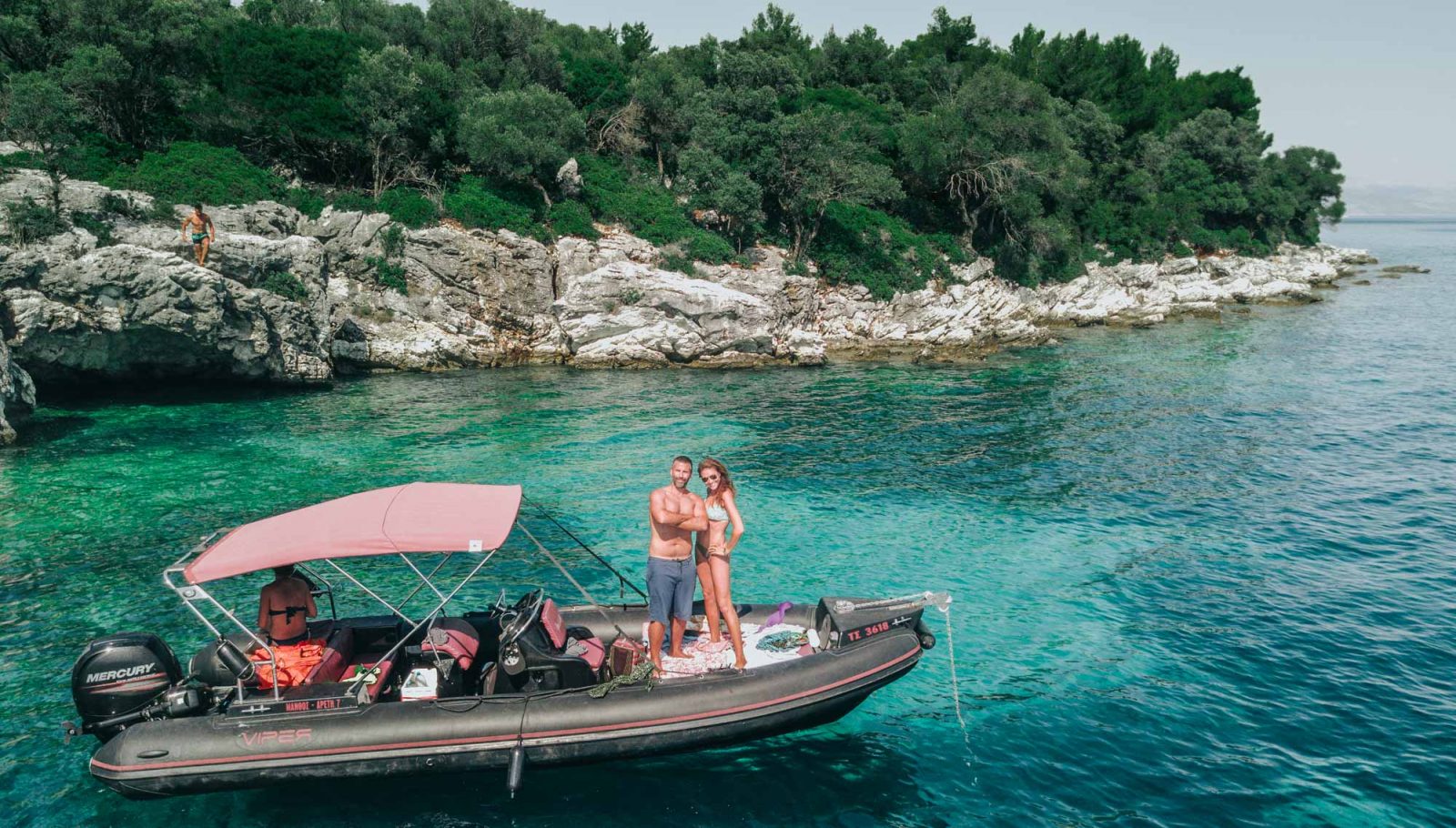 Oksana and Max beach hopping, the best beaches in Lefkada. 