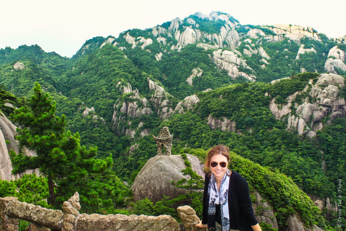 Oksana in Huangshan Mountains, China