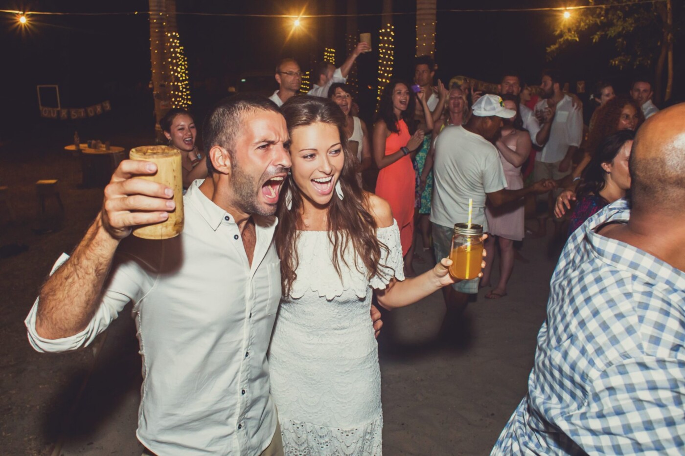 Max and Oksana at New Years Eve wedding. Costa Rica