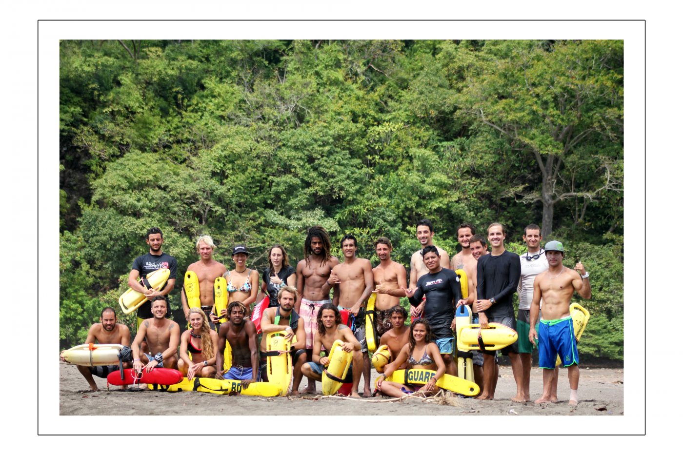 Instructors and students from Surf the Jungle Surf Camp. Photo courtesy of Surf the Jungle Costa Rica