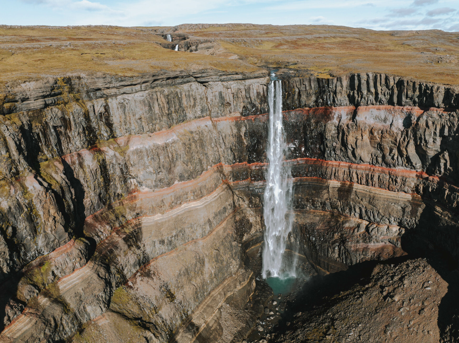 Hengifoss Waterfall