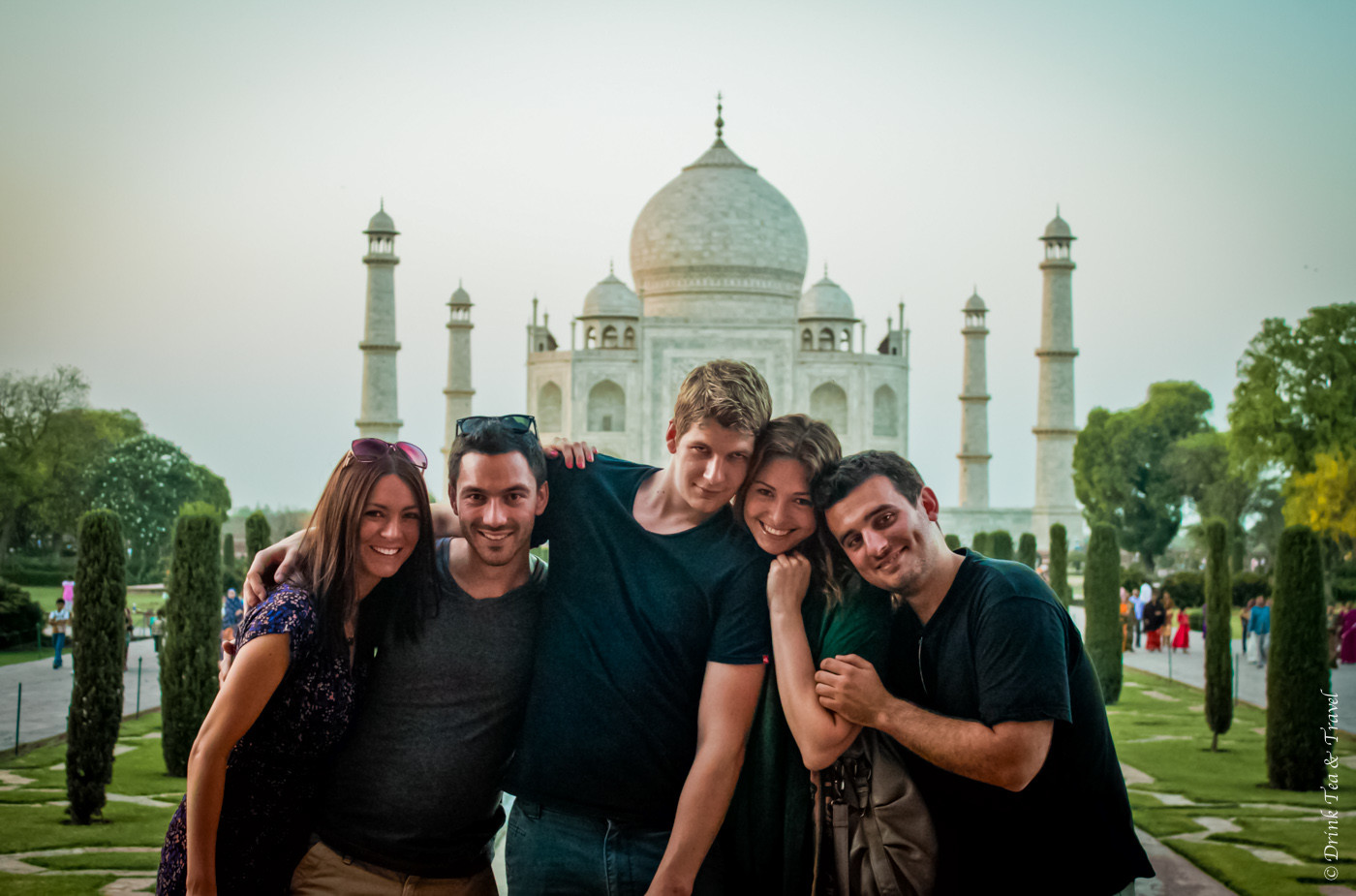 Oksana and friends at Taj Mahal in India