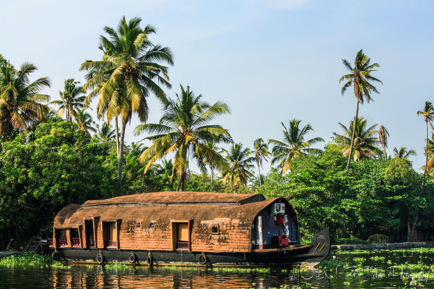 Kettuvallams (house boat) in Kerala Backwaters, India