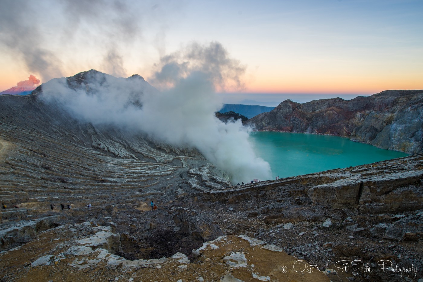 Sunrise over Ijen Plateau, East Java. Indonesia