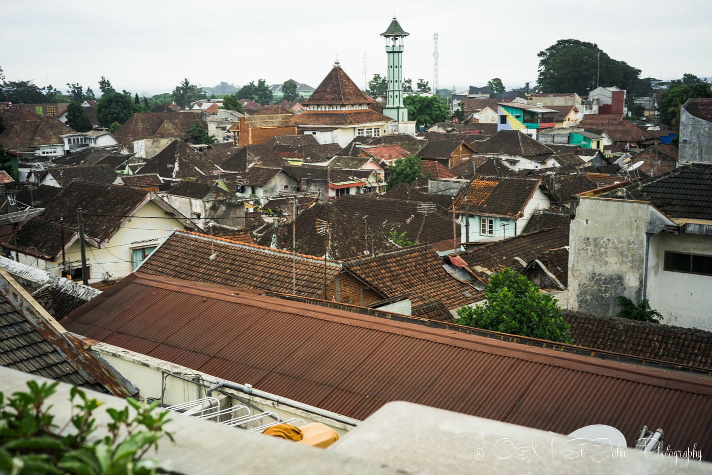 View from Kampong Tourist Hostel, Malang, Java. Indonesia