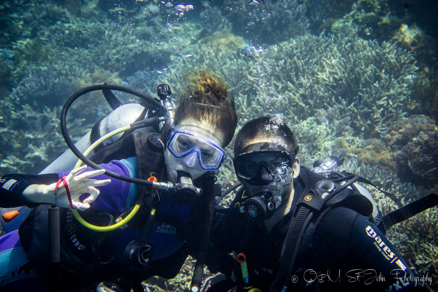 Max & Oksana diving in Komodo National Park, Flores, Indonesia