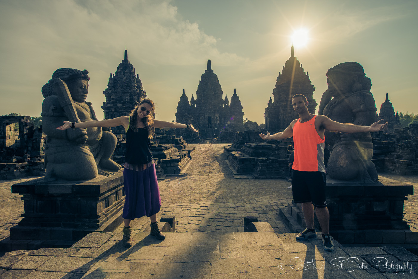What to do in Yogyakarta: Visit Candi Sewu, the lesser known temple just a few kms away from Prambanan. Java, Indonesia