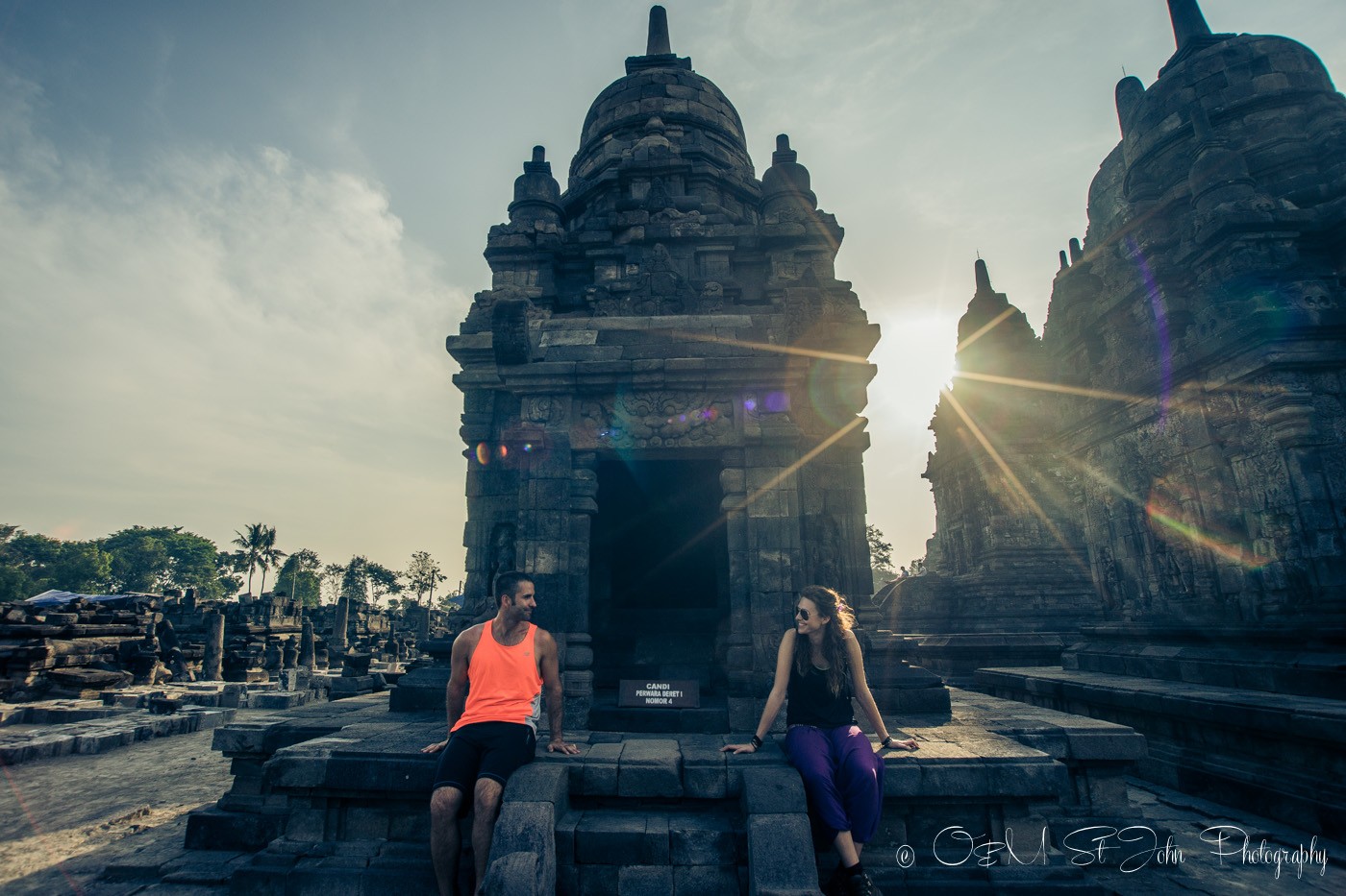 Max & Oksana at Prambanam, Indonesia