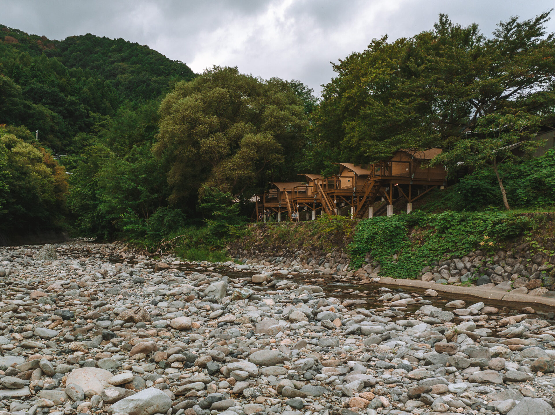 River side glamping tents at Canyons