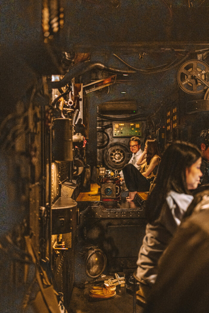 Inside the submarine bar in Osaka