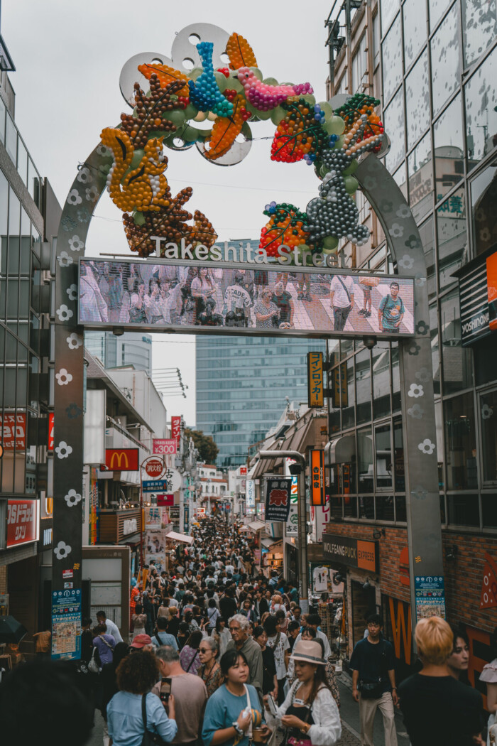 A busy Takeshita street in Harajuku