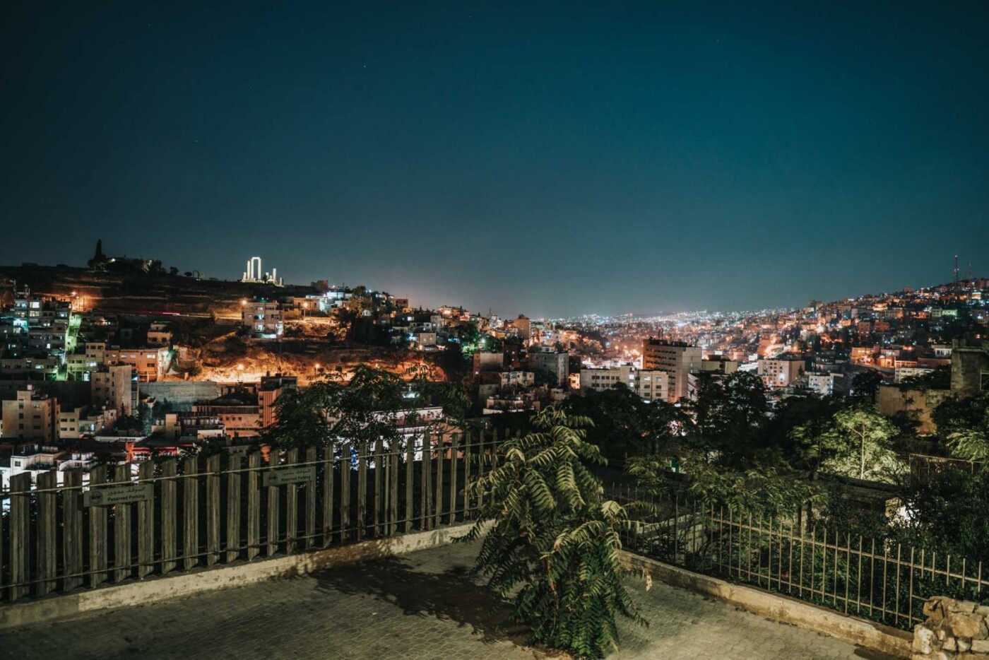 Capital of Jordan, Amman, at night