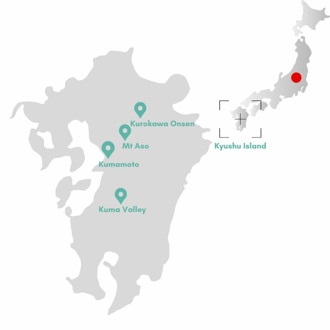 Kyushu Japan 2024 Group Trip Map