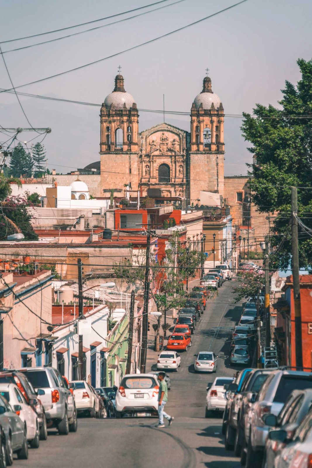 The road along Santo Domingo Church in Oaxaca