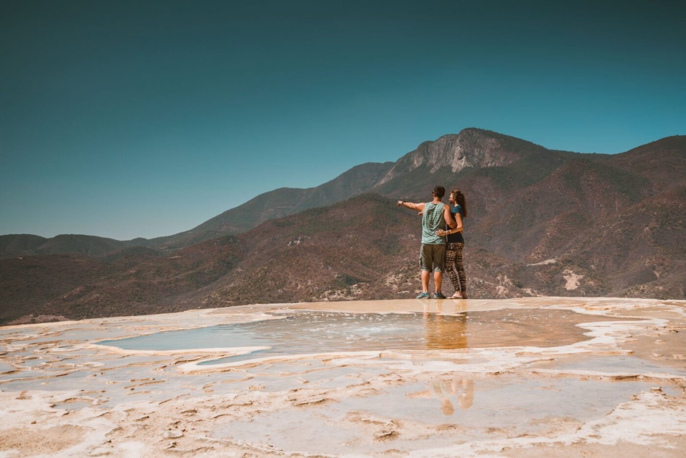 Admiring the views of Hierve el Agua