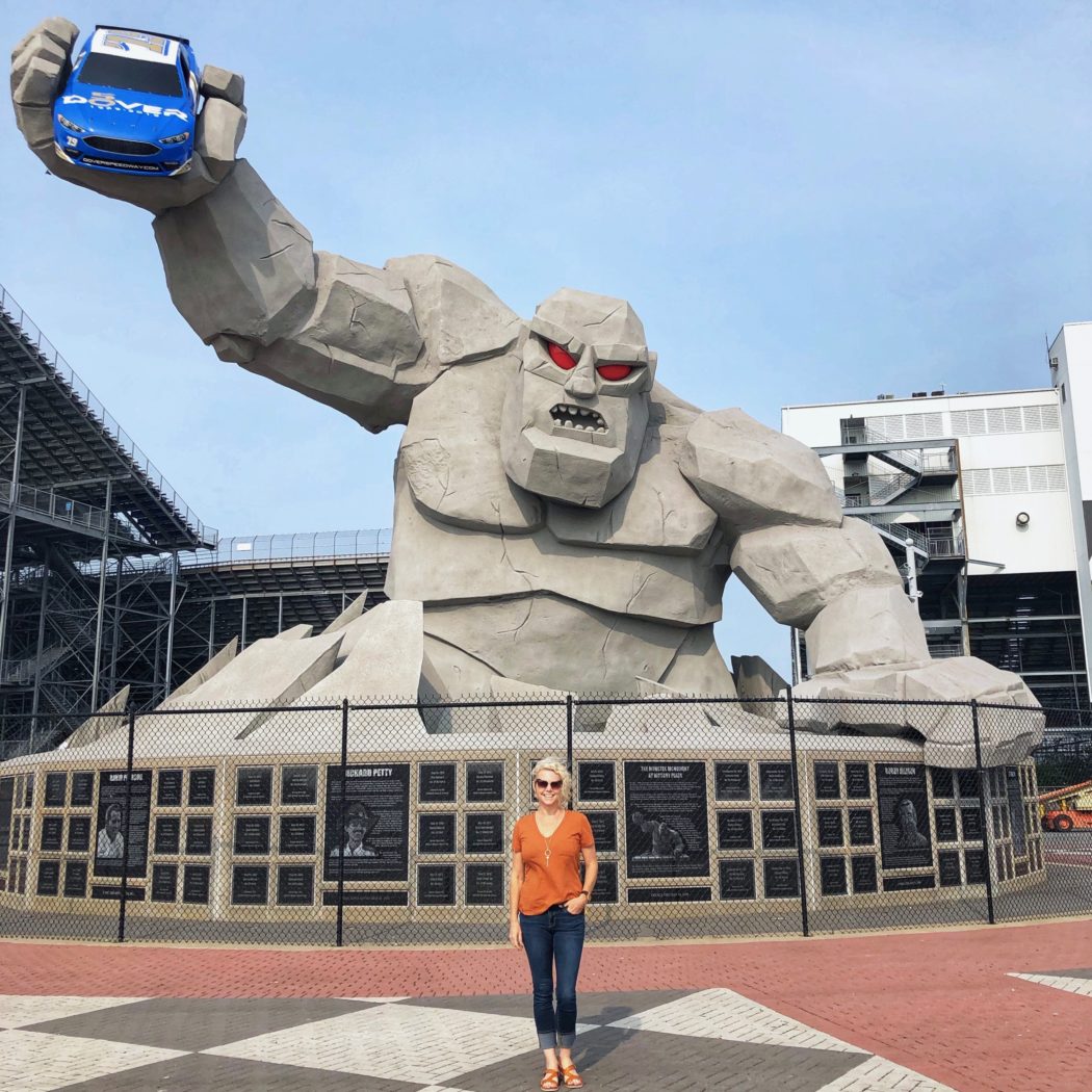 Miles the Monster is waiting to greet you at Dover International Speedway.