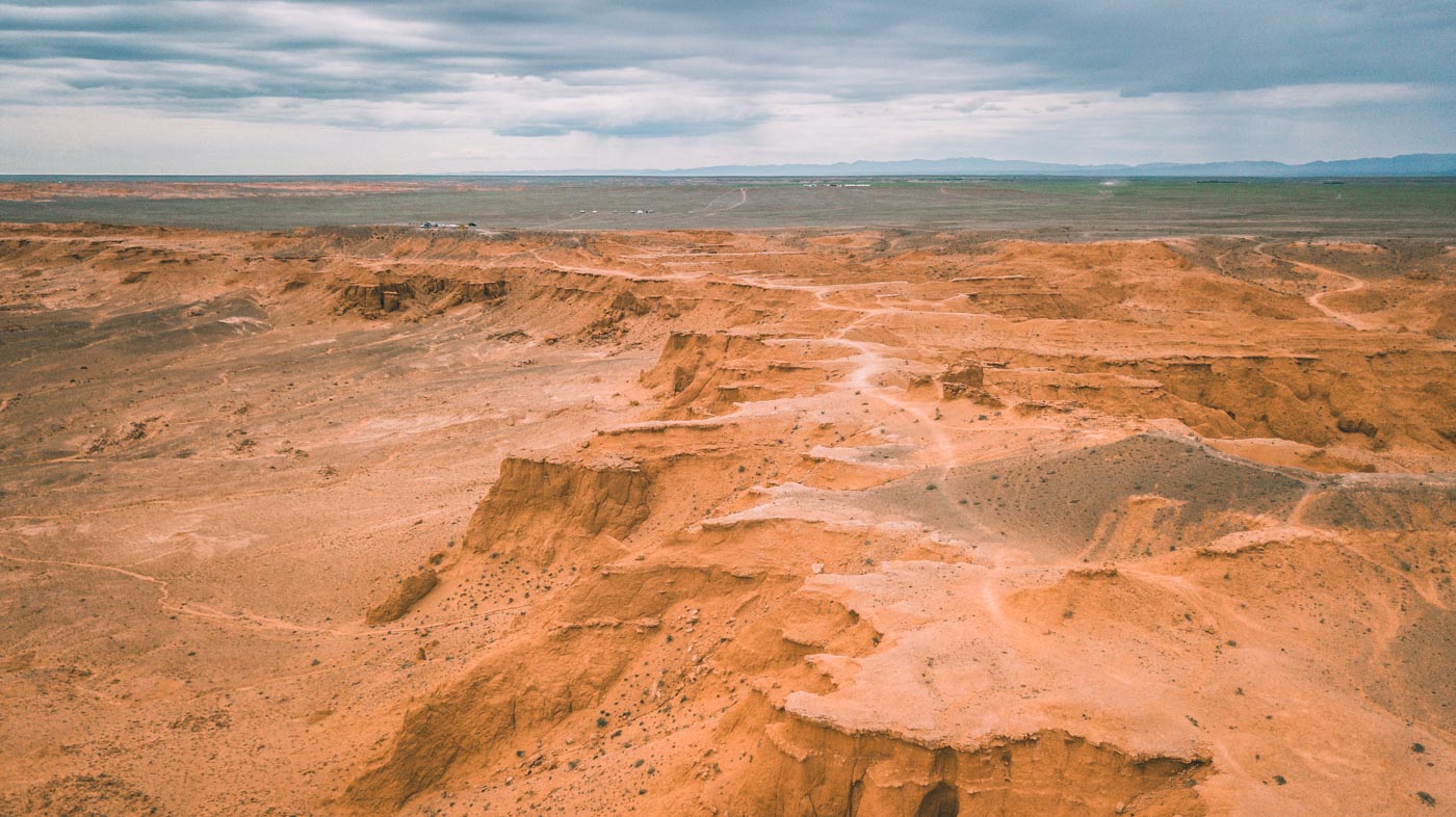 Flaming Cliffs, another set of sand dune formations in the Gobi