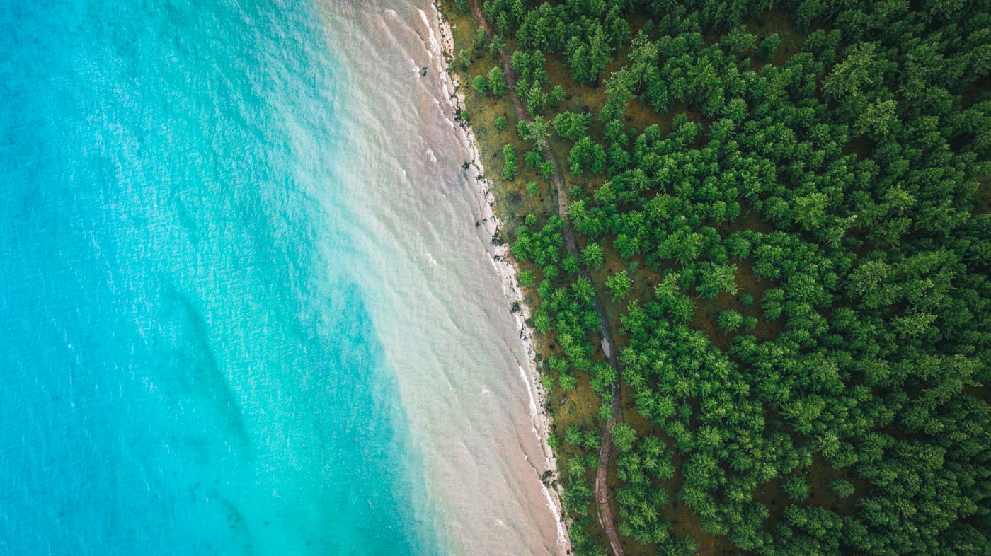 Lake Khovsgol from above