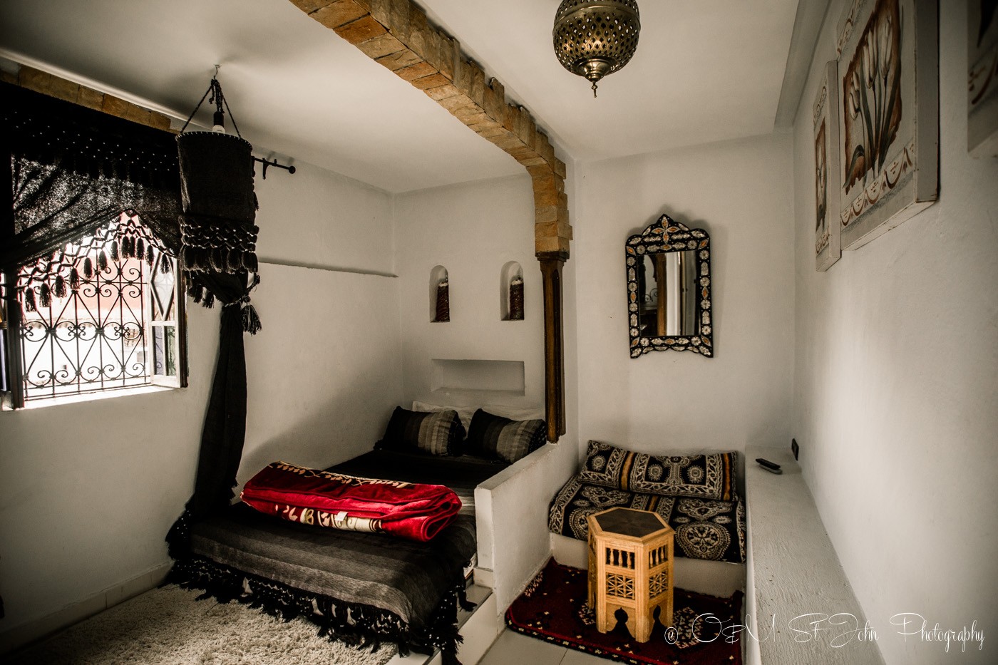 Our fancy suite in Maison Hotel. Chefchaouen, Morocco