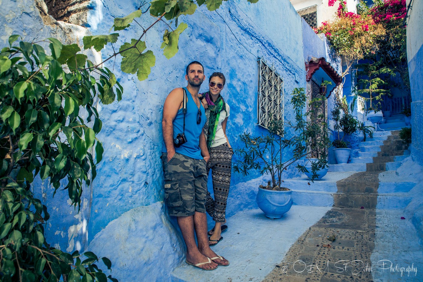 Max & Oksana in Chefchaouen, Morocco
