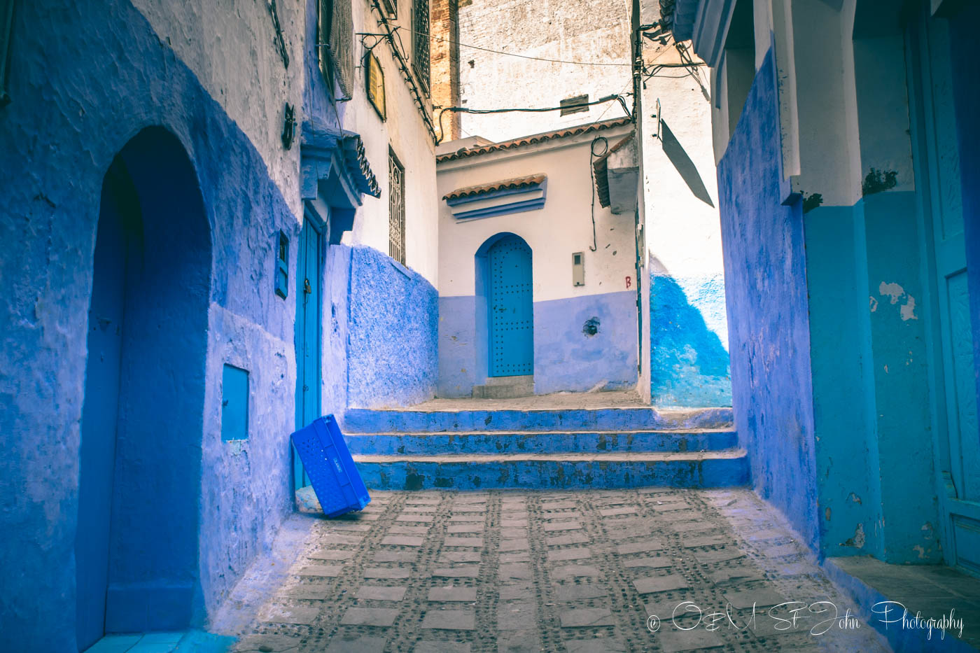These blue hues are upkept every year. Chefchaouen. Morocco 