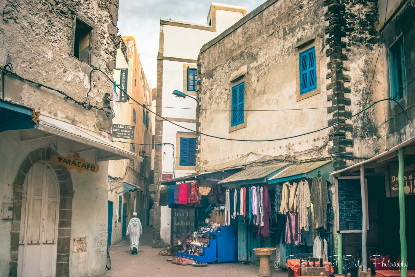 Shops in the Essaouira medina. Morocco