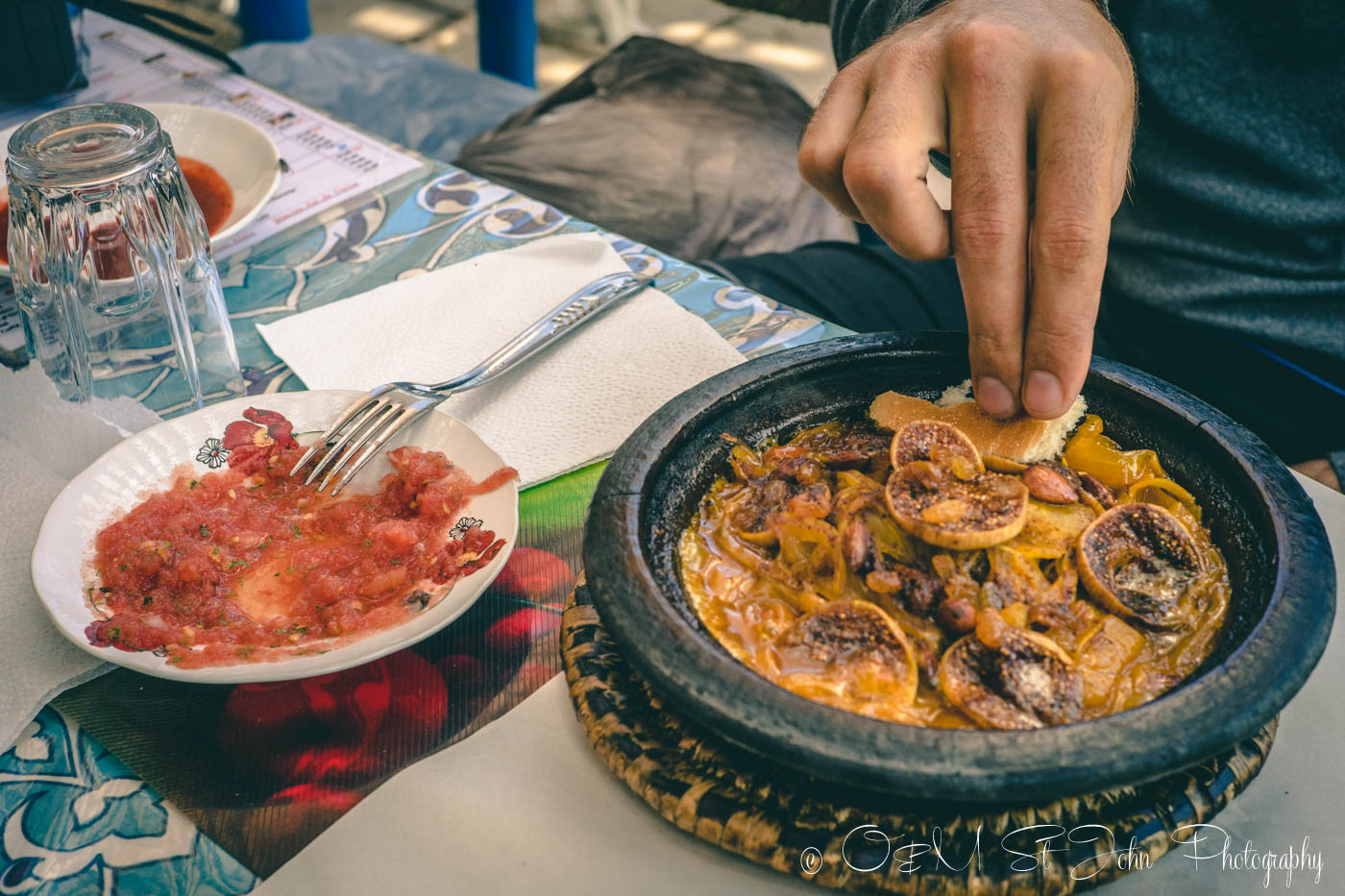 Moroccan food: Lamb, Figs, and Almonds Tagine