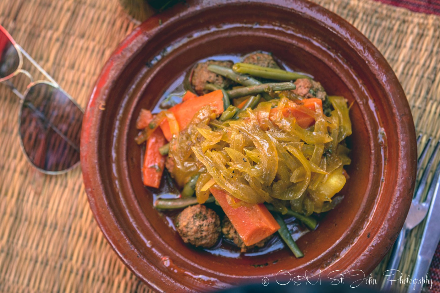 Moroccan food: Beef and vegetable tagine