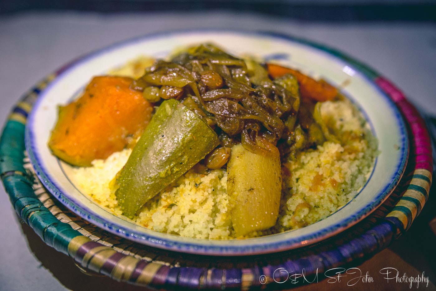 Moroccan food: Vegetarian couscous