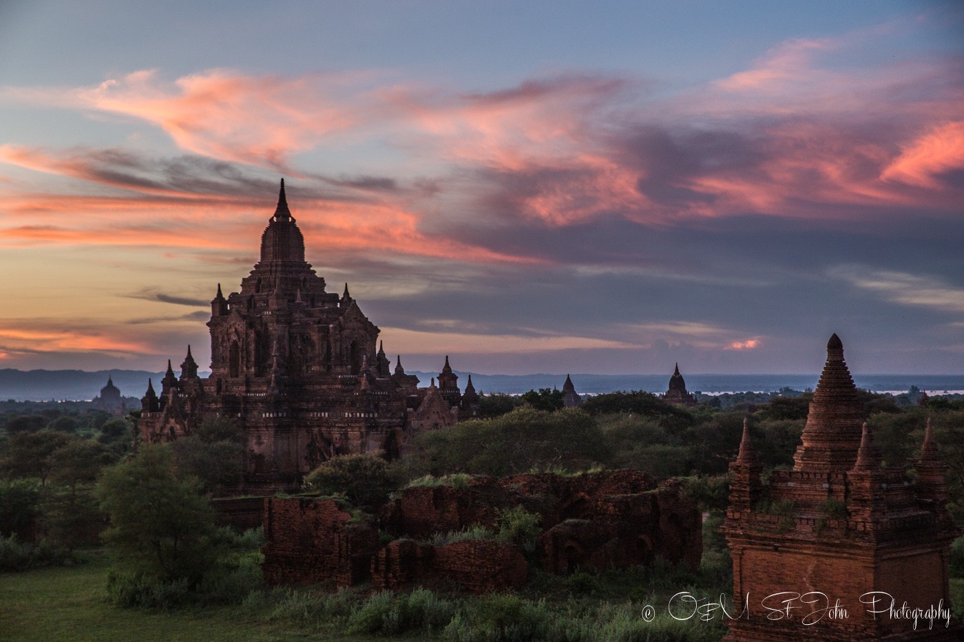 Sunset in Bagan, Myanmar