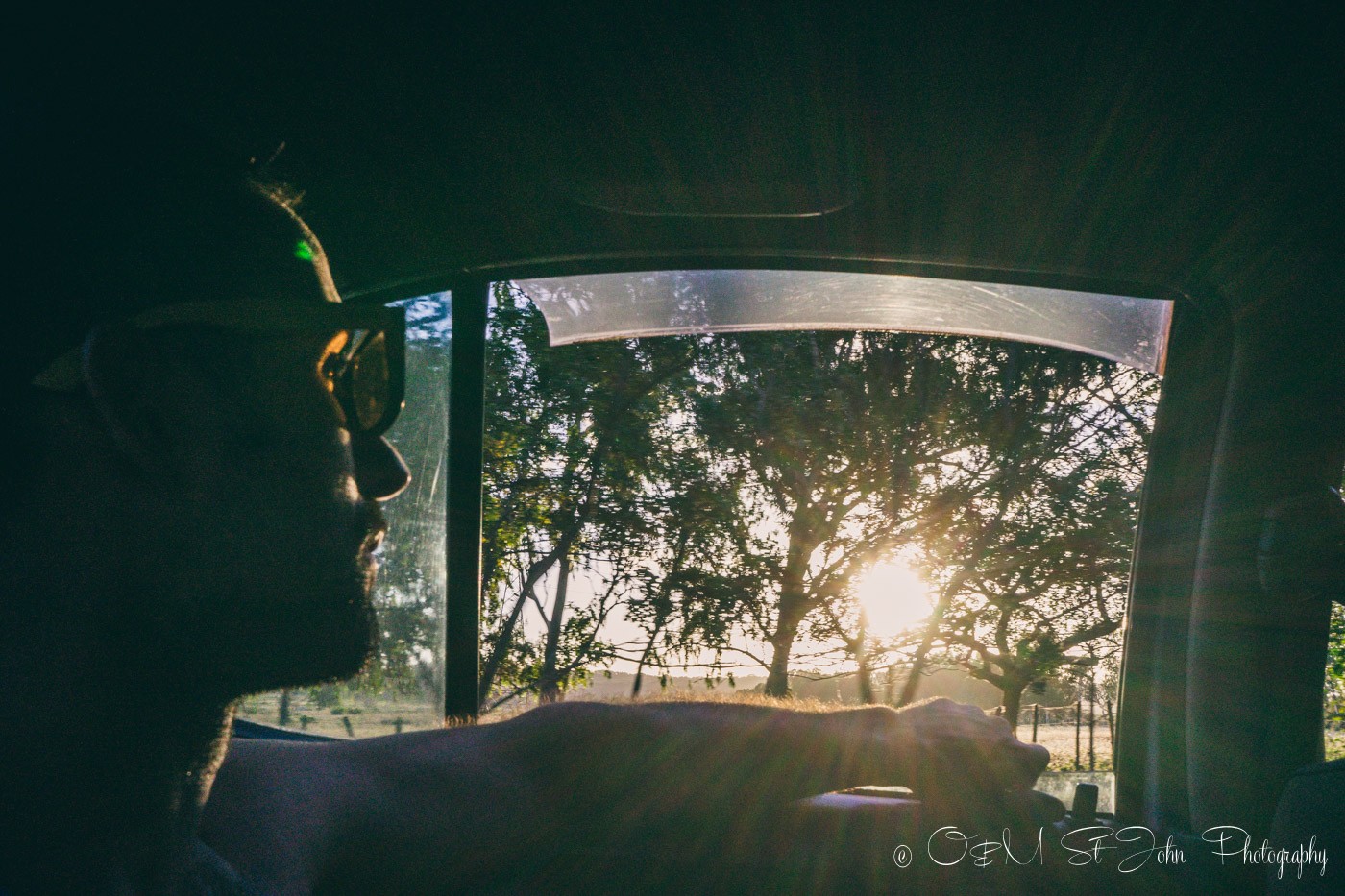 Max in taxi in Nicaragua