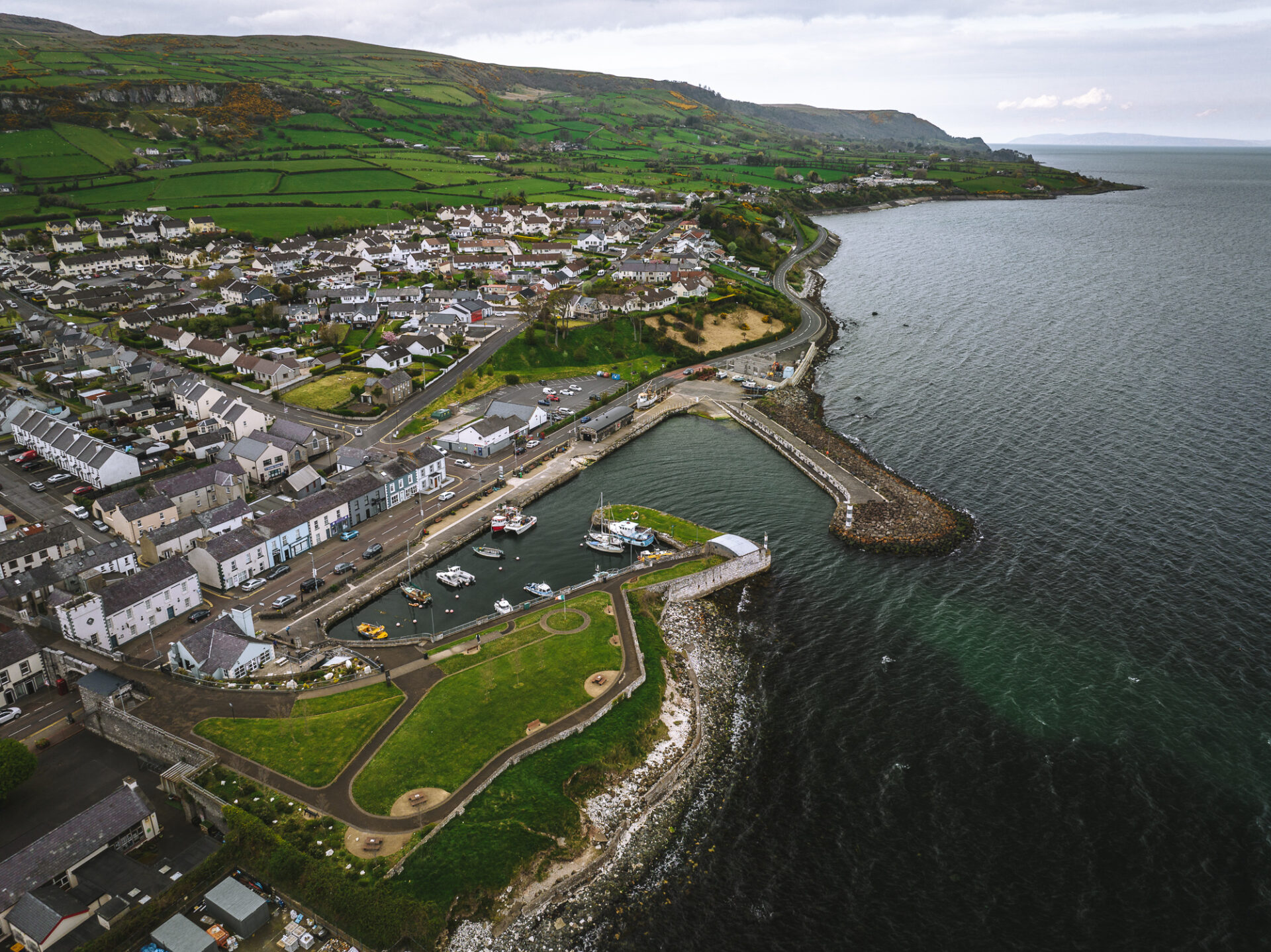 Carnlough harbour, Coastal Causeway Route
