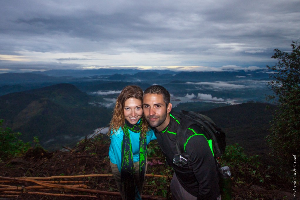 At the top of Adam's Peak in Sri Lanka