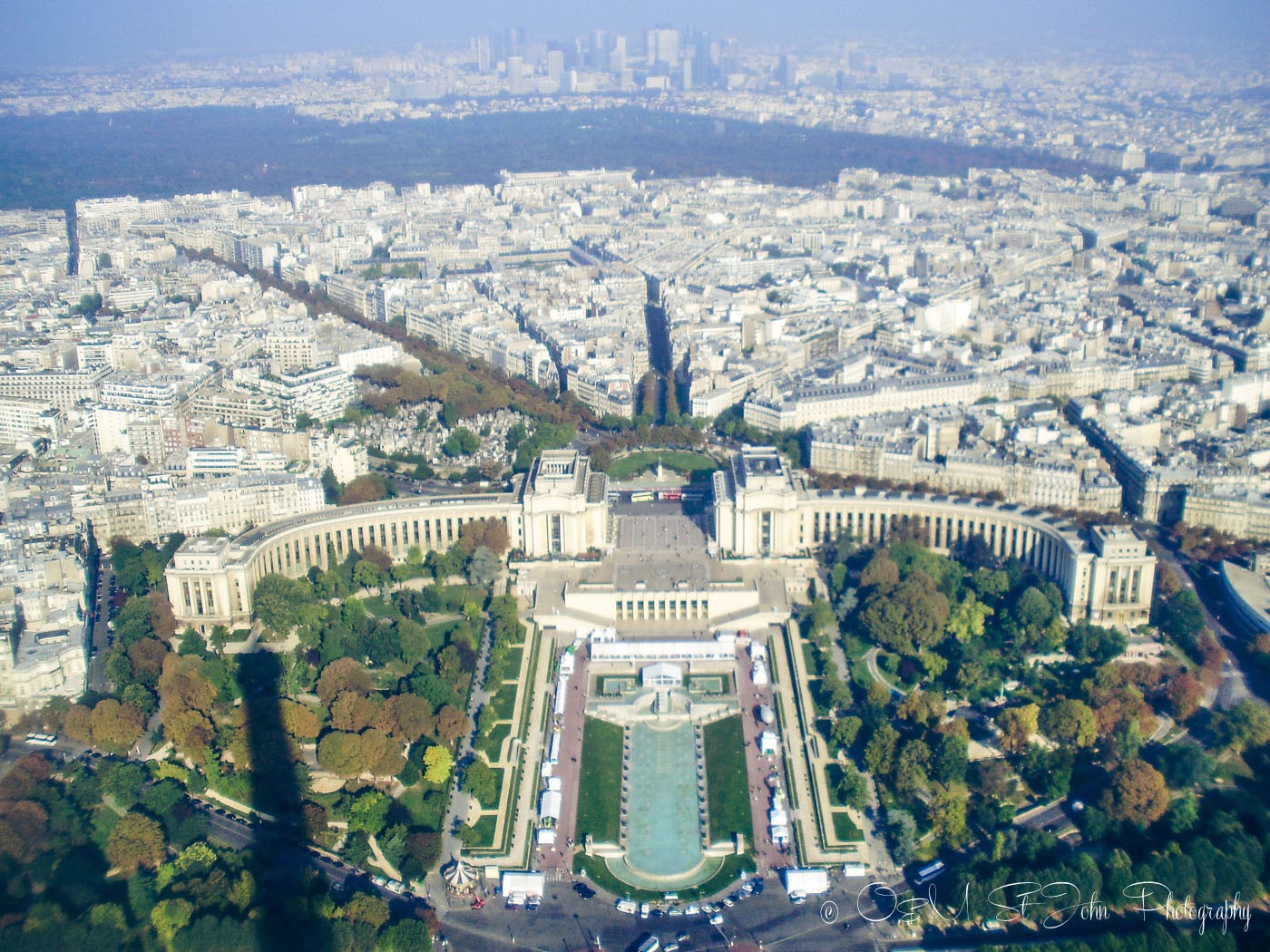 View of Paris from Eiffel Tower. France. Europe