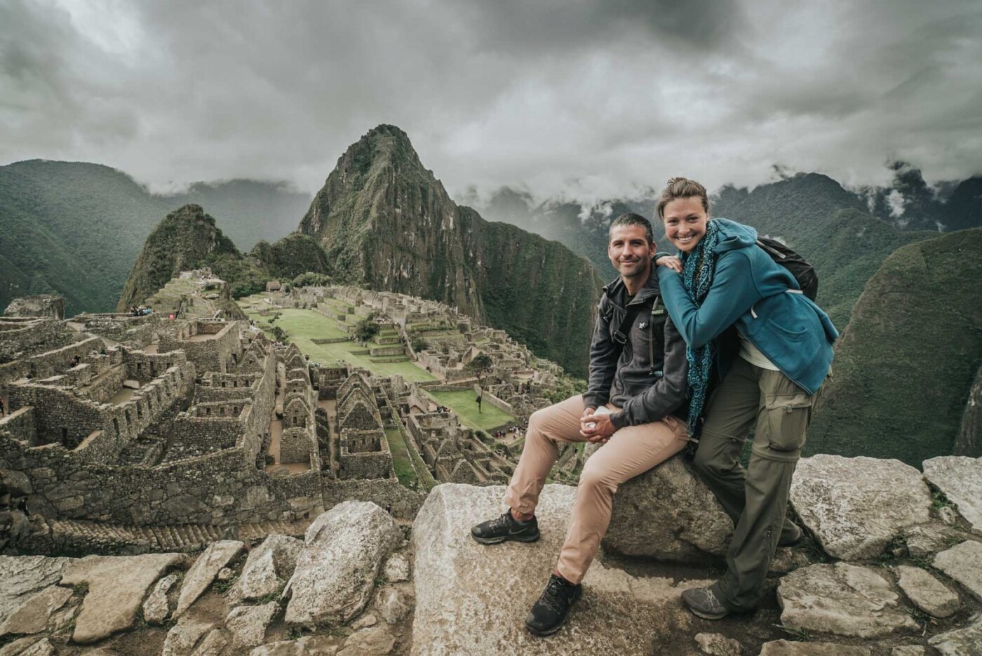 Arriving after taking the train to Machu Picchu