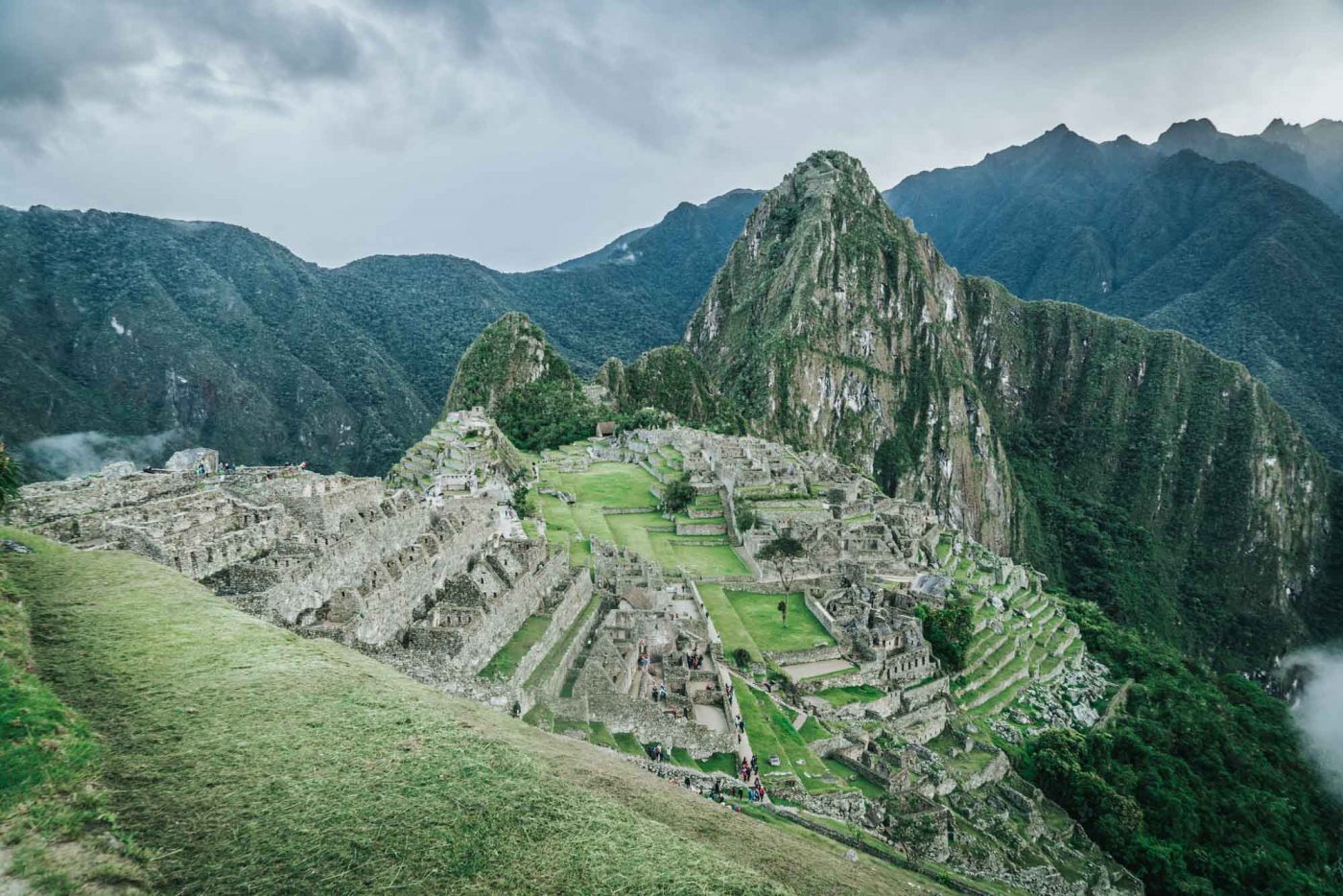 Arriving after taking the train to Machu Picchu