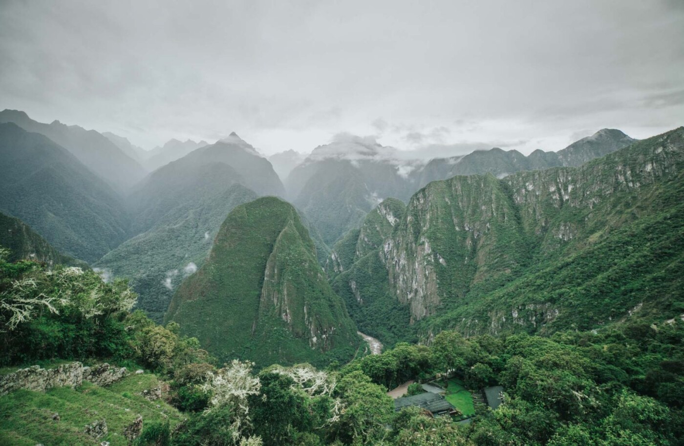 Arriving after taking the train to Machu Picchu