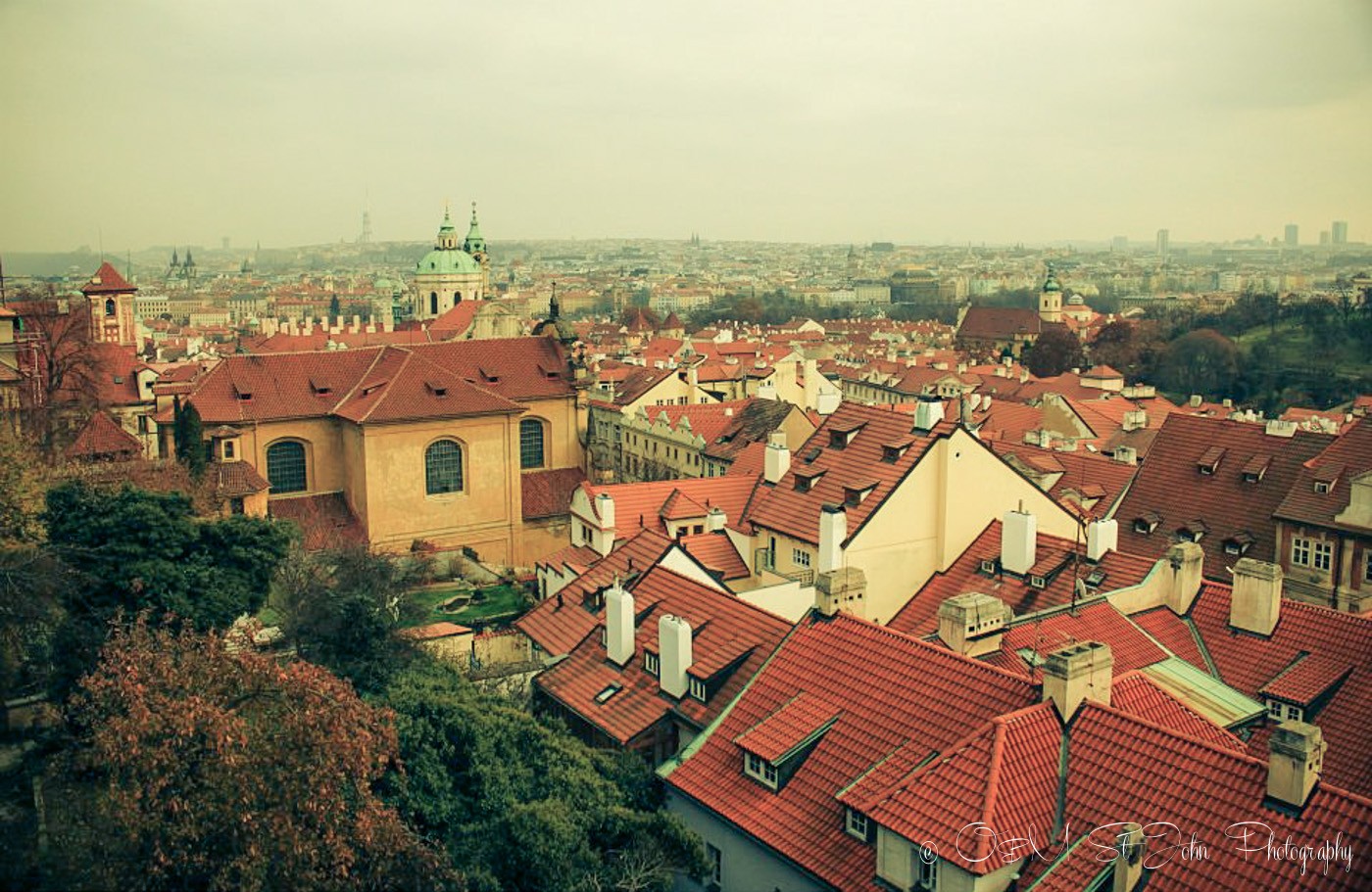 Europe Itinerary: View of Prague from Petrin Hill