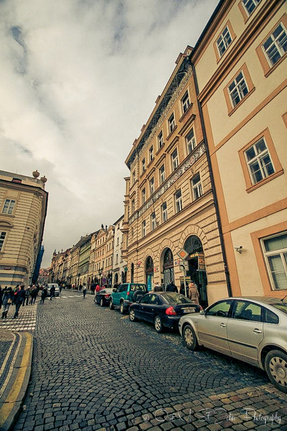 Cobblestone streets in Mala Strana. Prague