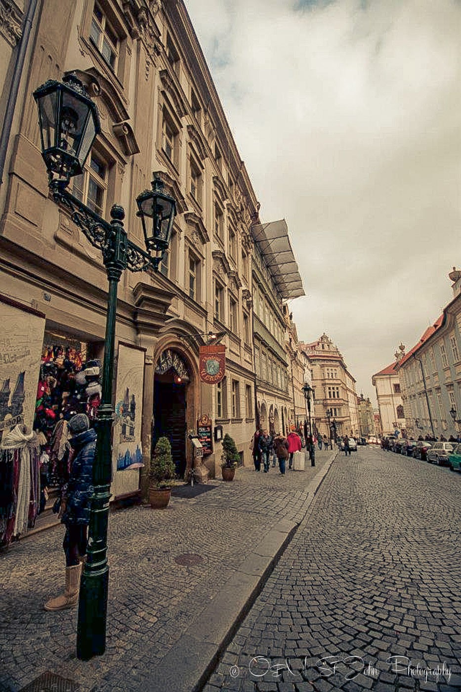 Cobblestone streets in Mala Strana. Prague
