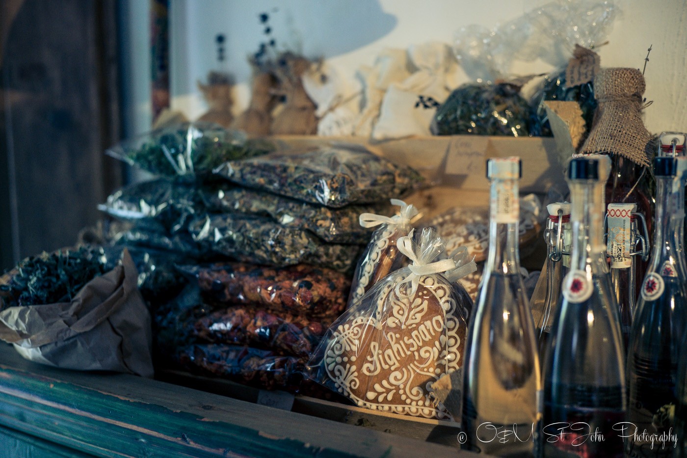 Goodies inside the House of Klein & Klemenzy, also known as the House Dracula Never Entered. Sighisoara. Romania