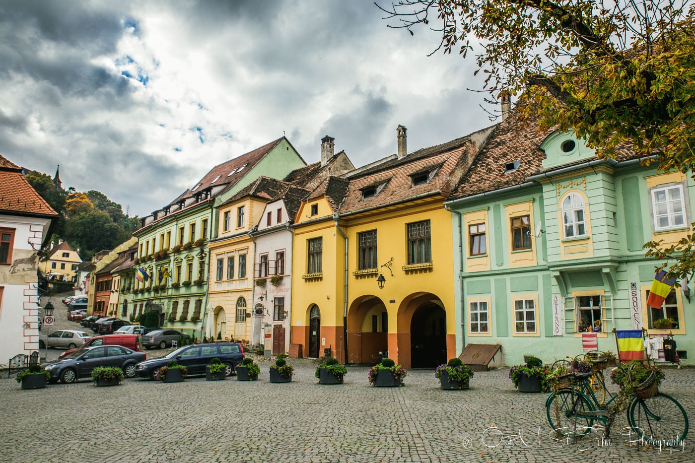 Street in Sighisoara. Romania