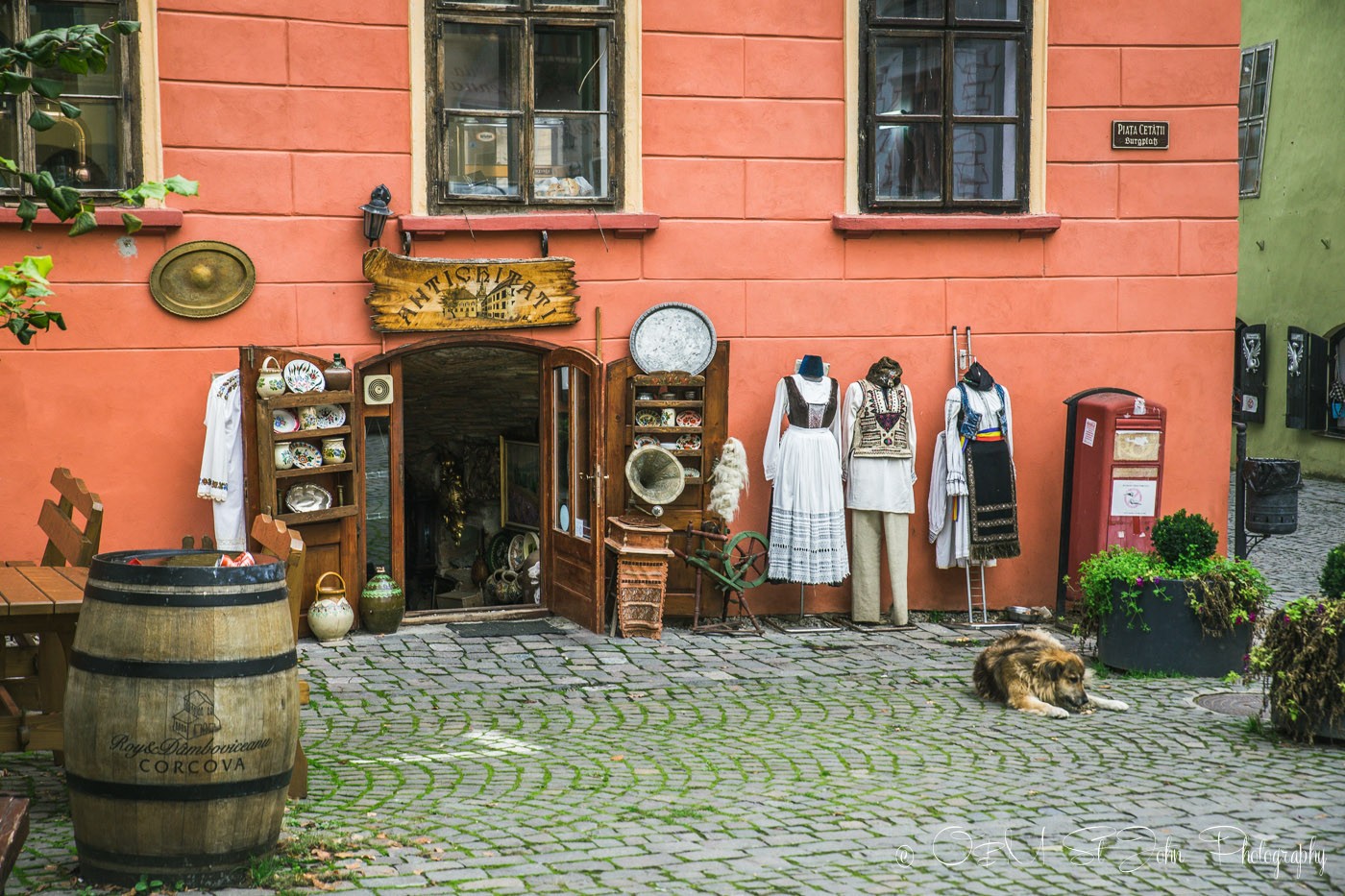 Romanian souvenirs. Souvenir shop. Sighisoara. Romania