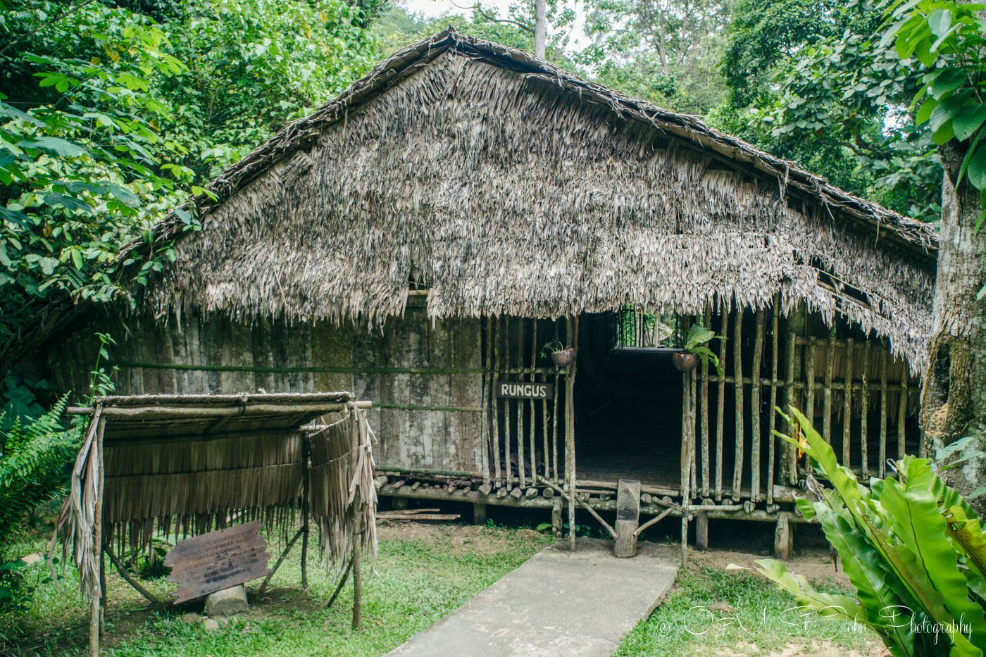 Rungus tribe hut at the Mari Mari Cultural Village. Sabah. Malaysia 